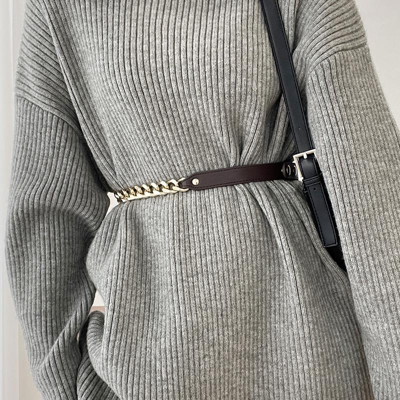 Elegant Metal Waist Chain For Women Stylish Ins Trendy Decor For Coats And Dresses