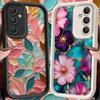 Phone Case for Samsung Galaxy S22 S20FE S25 Ultra S25 Edge S21 S24 Plus S23 FE S24Ultra Soft Cover Ink-wash Flowers