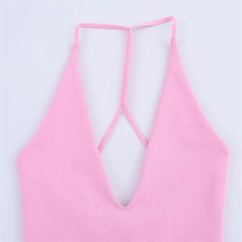 TAOP&ZA Jarní/Letní Dámské Sexy Patchworkové Halter šaty