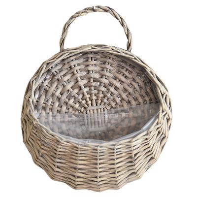 Blumenkübel Wandbehang Weide Rattan Korb Garten Rankpflanze Topf Pflanzenhalter Handgeflochten Hängekorb Topf de Fleur Dekoration