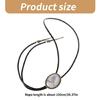 Braided Shoestring Stone Bolo Tie Carved Charm Cowboy Necktie Necklace
