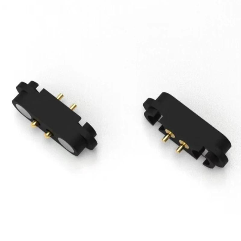10 Sets Magnetic Pogo Pin Connector 2P 3P Pogopin Male Female Spring Loaded DC Power  Magnetic Connector Male and Female Socket