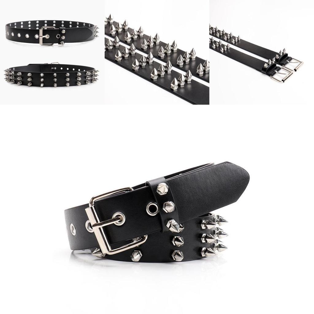 Fashion Solid Color Rivet Design Women Casual Belt For Street Style Fashion