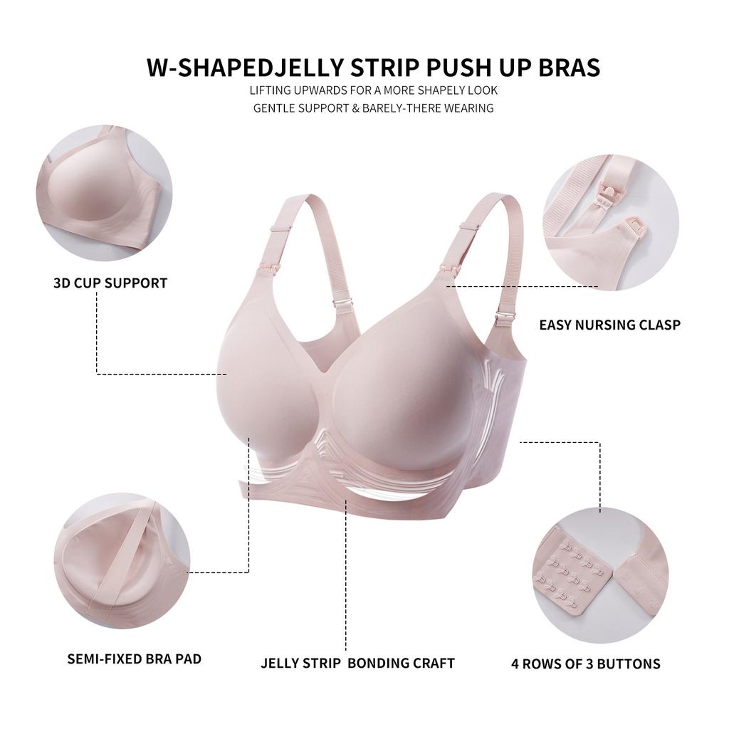 Women's Underwear: Gel-Filled, Wire-Free, Comfortable Anti-Sagging Plus Size Nursing Bra