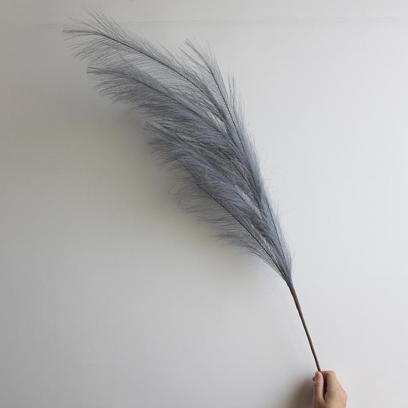 100cm Artificial Pampas Grass Fluffy Fake Reed Flowers 1pc Home Bedroom Party Decoration Wedding Decor Accessories Faux Flowers