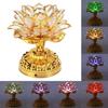 OUKENS Buddhist Lamp, 110-240V US Plug Buddha Lotus Light LED Lotus Lamp 7 Colorful Golden Buddha Night Light Buddhism Faith Supplies