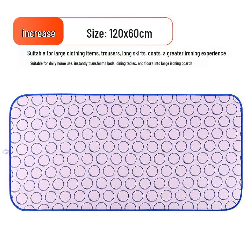 Hanging Heat-Resistant Pink Ironing Pad, Six-Layer Thick, Waterproof & Non-Slip