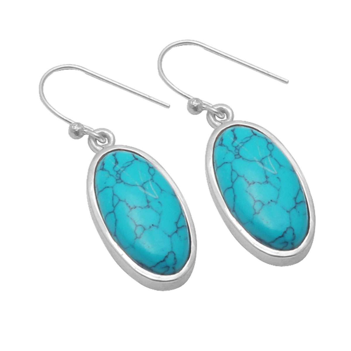 

Серьги с бирюзовым драгоценным камнем, твердые серьги из стерлингового серебра 925 пробы, серьги ручной работы, ювелирные изделия, подарок для женщин и девочек, E-2680