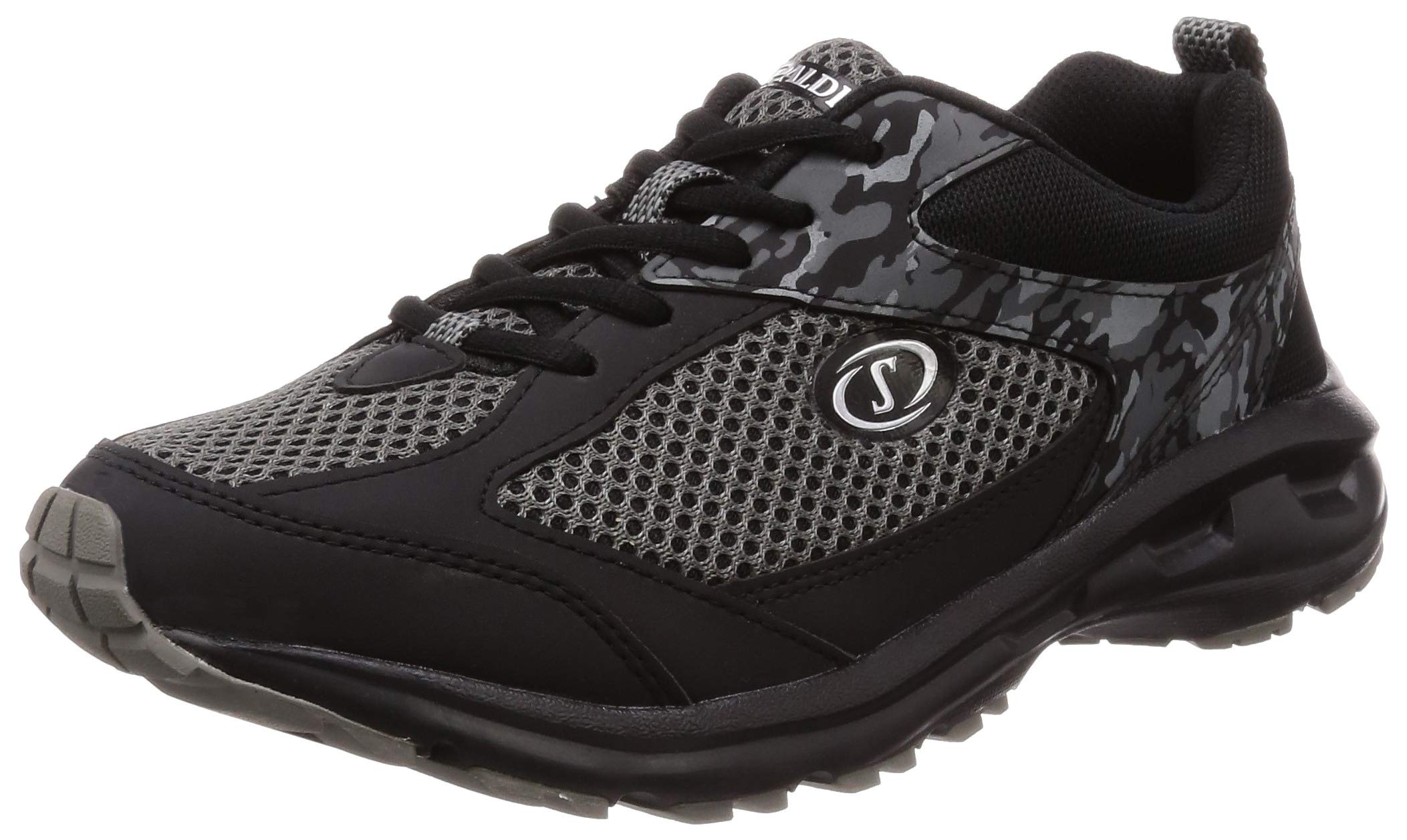 

Spalding JIN 3360 Men s Lightweight Wide Sneakers/Walking Shoes, Size 6E, Black, Size 26.0 cm, G