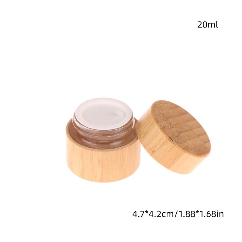 Bamboo Cream Jar Travel Container Lip Balm Jars Containers Face Lotion Container Eye Cream Sample Jars Cosmetic Container