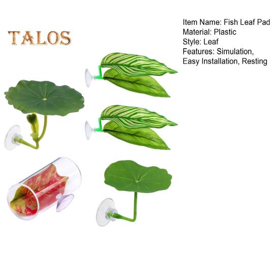 5 Pcs Betta Fish Leaf Pad with Suction Cup Plastic Plants Resting Hammock Fish Tank Accessories Aquarium Decor for Natural Habitat Spawning Breeding