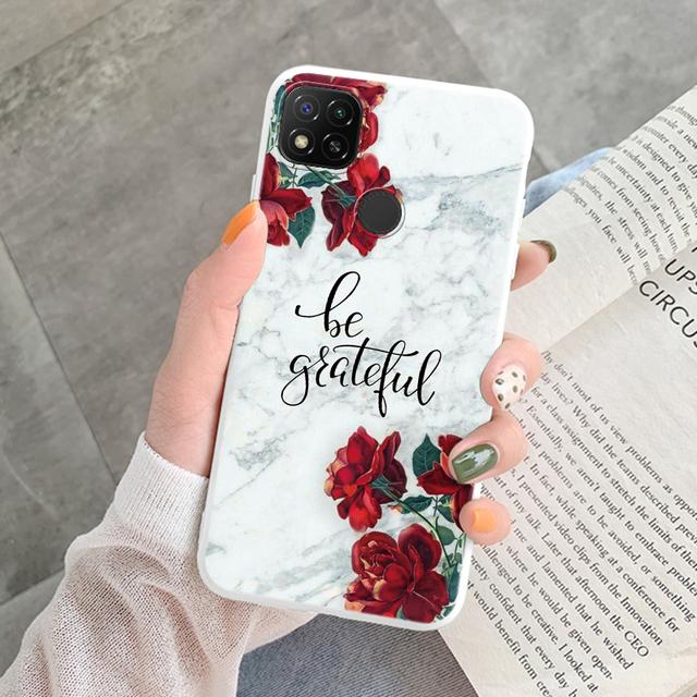 Marmurowy wzór etui na telefon do Redmi 9C 9 C NFC 10A 10 A pokrowiec ochronny różowy silikonowy miękki Funda do Xiaomi Redmi 9C Coque