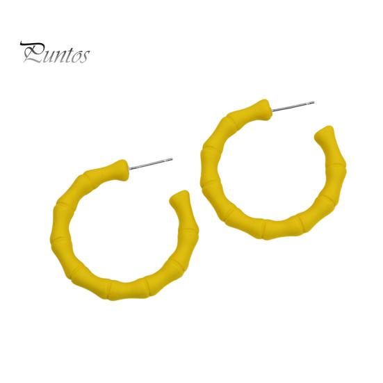 1 Pair Women Single Hoop Earrings Fashion Sweet Style Candy-Colored Acrylic Circle Earrings Holiday Party Dress Ear Jewelry Accessories Birthday