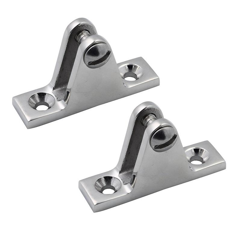 

2 Pieces 316 Stainless Steel Deck Bimini Side Mount Hinge 60mm Mirror Polish Marine Boat Sailing Hardware Deck Hinge