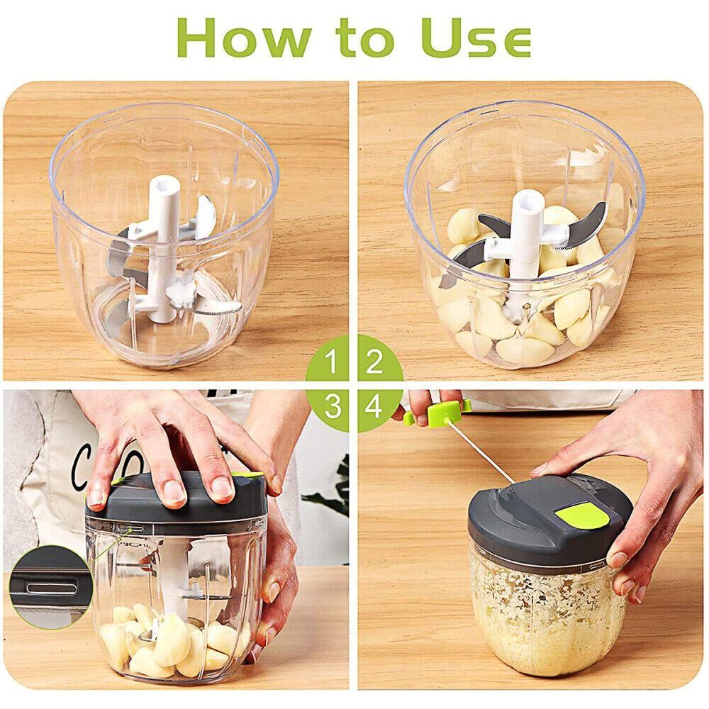 Food Garlic Blender Garlic Onion Speedy Chopper Meat Grinder Hand Power Mincer Manual Food Chopper