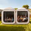 Screen House Tent, 3660 x 1825 x 2200 mm, 2 in 1 Pop Up Screen Tent, Portable Screened in Canopy with Carry Bag, Netting Sides, Ground Stakes, for