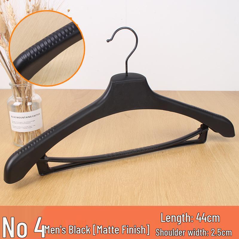 Wide-Shoulder Seamless Plastic Clothes Hanger Set for Suits and Overcoats