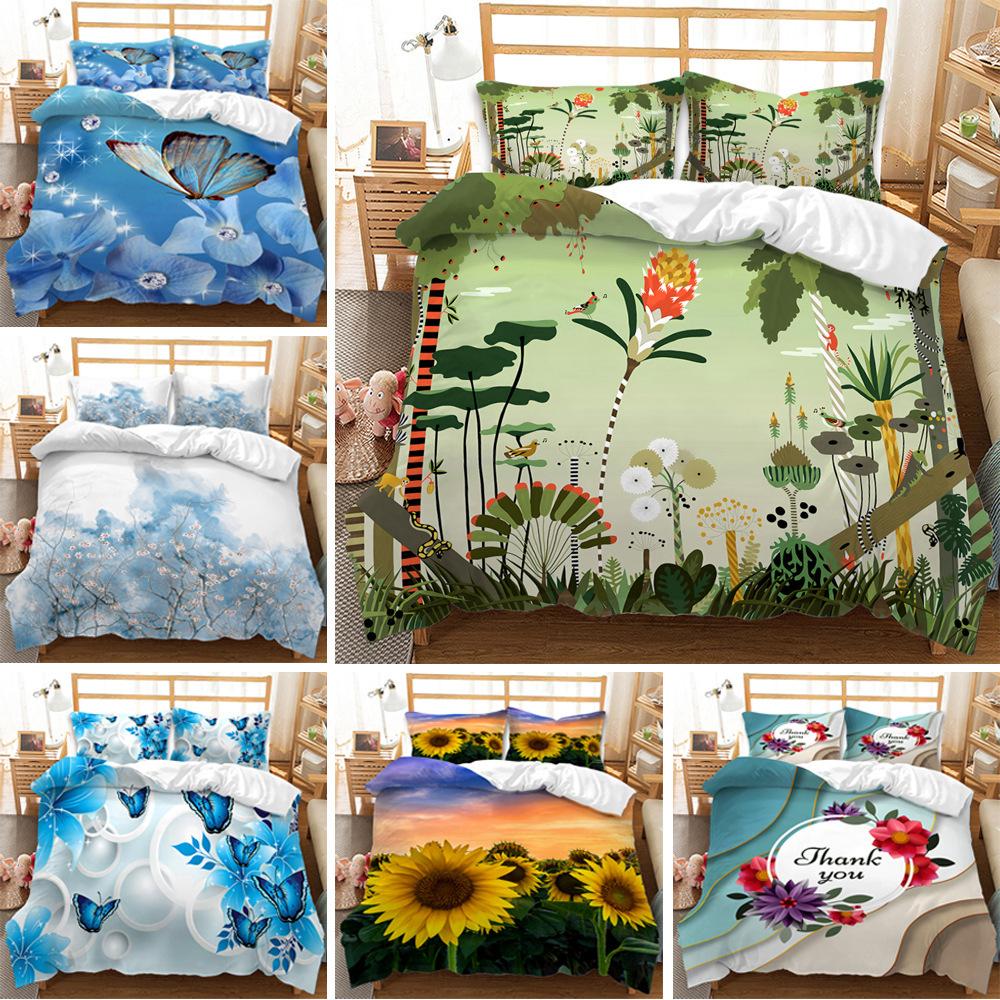 3D Digital Printing Kit Three-Piece Set Of Fresh Flower Bed