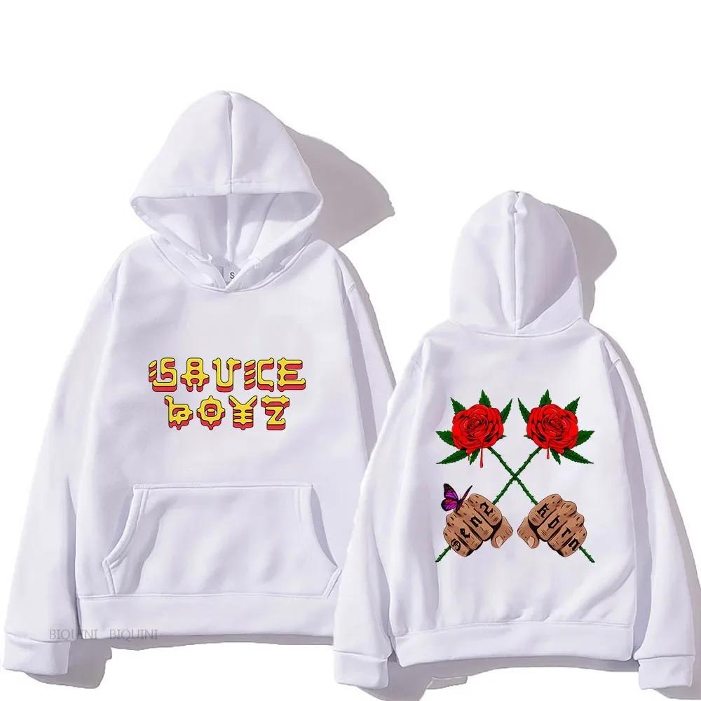Eladio Carrion Sauce Boyz Monarca Hoodies Heavy Mental Hip Hop Sweatshirts Long Sleeve Men/Women Hooded Pullovers Winter Clothes