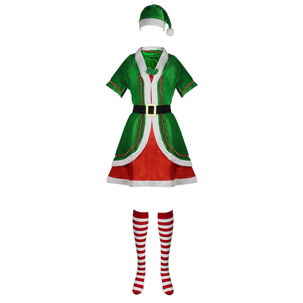 Christmas Green Elf Christmas Costume Green Christmas Costume Temptation Night Stage Costume