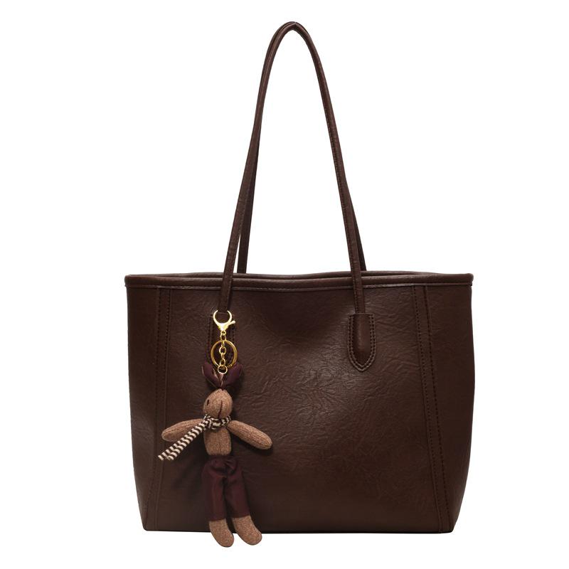 Autumn/Winter 2025 Large Capacity Retro Shoulder Tote Bag for Women