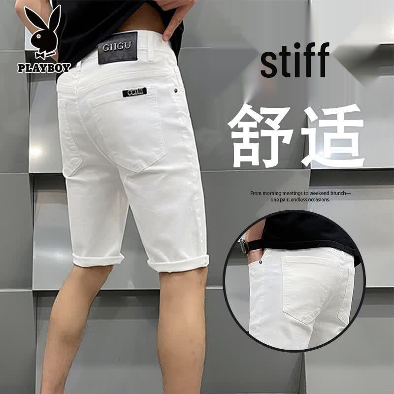 PLAYBOY Men s Lightweight Denim Bermuda Shorts 36