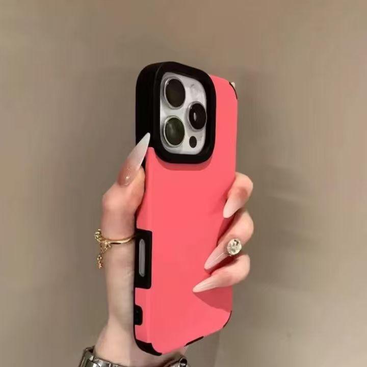 

Cortical internal magnetic attraction is suitable for iphone16pro mobile phone case Apple 15pro simple 14 high-end sense 13 liquid leather iphone16
