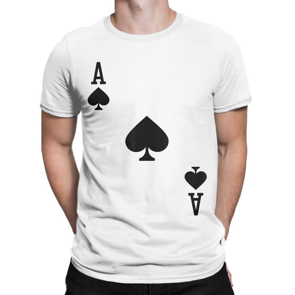 Halloween Ace of Spades Costume Classic Graphic Funny 100% Cotton T-Shirt Tees Tops For Men