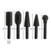 5/10Pcs 6mm Shank Rotary Burr Set Wood Rasp File Drill Bits Electric Rotary Rasp Set for Woodworking Root Carving Rotary File