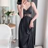 Spring and summer Japanese sweet suspender nightgown women's sexy thin suspender ice silk nightdress pure desire style nightgown long sleeves