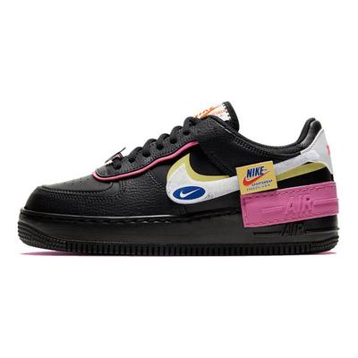 Air Force 1 Low Shadow Removable Patches Black Pink Women's Sneakers CU4743-001