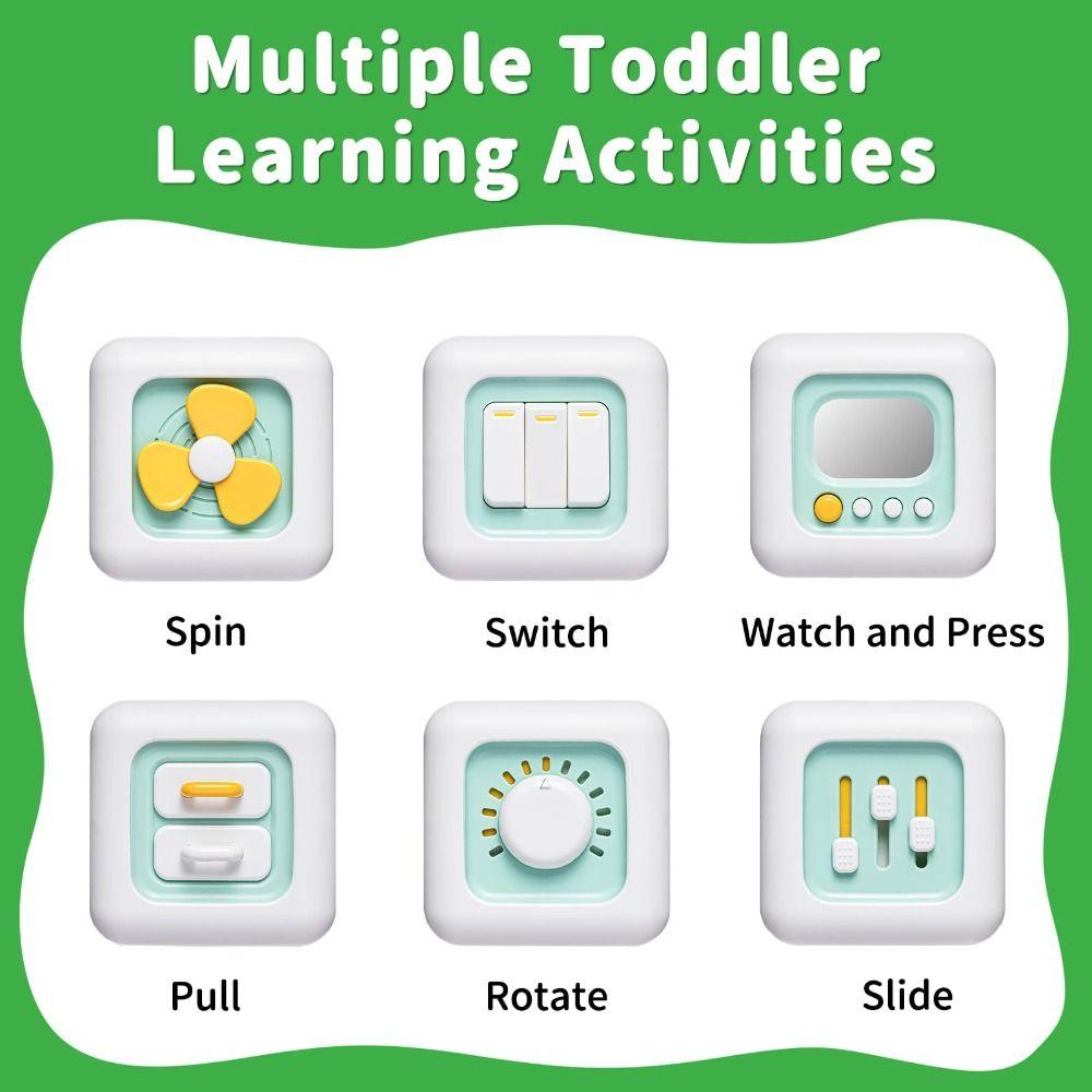 6 in 1 Toddler Toys for Airplane Travel Fun Sensory Busy Board High Quality Drawer Cube Toy Gift