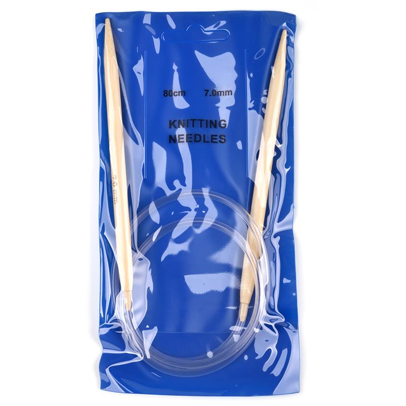 2mm-8mm Bamboo Plastic Circular Knitting Needles Beige Crochet Needles Pins Needle Craft Tools DIY Sewing Tools