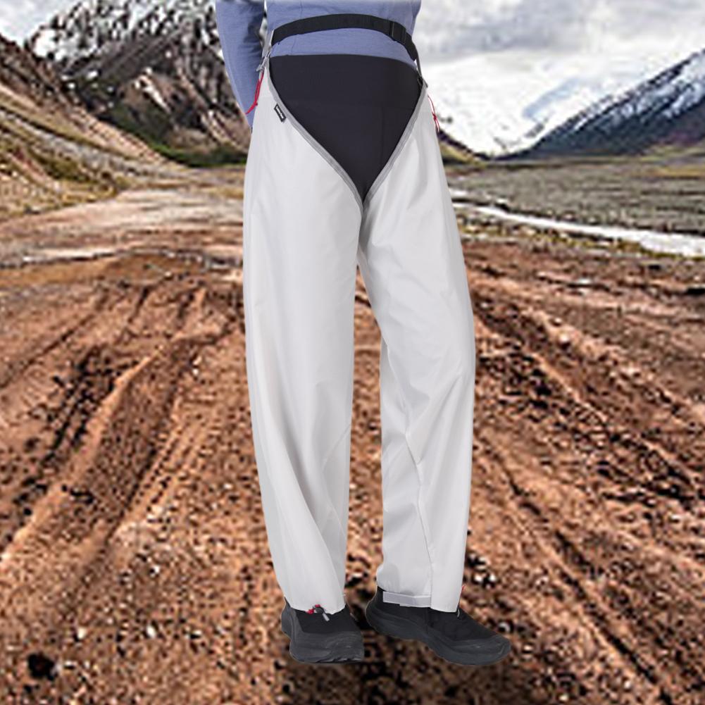 Men Women Climbing Rain Pants Waterproof Fishing Split Rain Pants Quick Pull-On Rain Pants for Outdoor Cycling Hiking Fishing