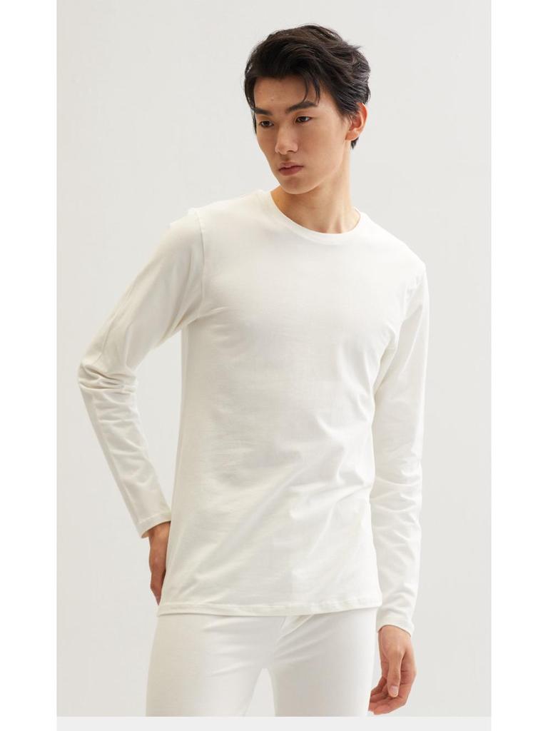 Men's Winter Pure Cotton Thermal Tops: Lightweight, Warm, Single-Piece Sweater-Style Underwear.