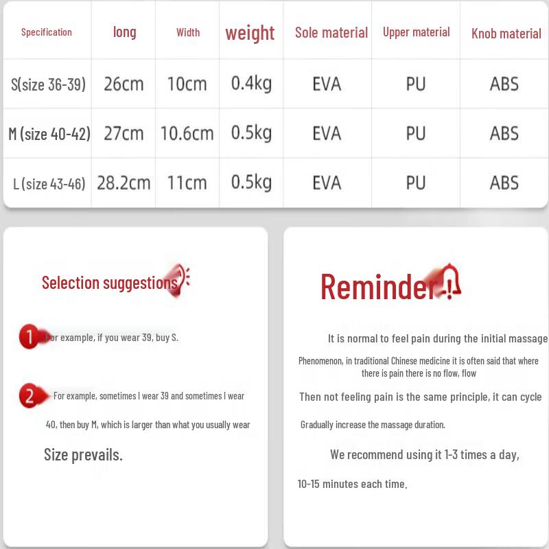 CLORIS M308 Jade & Tourmaline Acupressure Slippers CN Plug (adapter Included)