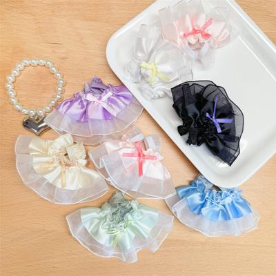 For Pompom Doll Clothes 1/12 Lace Dress Princess Skirt 10-15cm Cotton Doll for Labubu Wire Strip Stick DIY Clothes Accessories