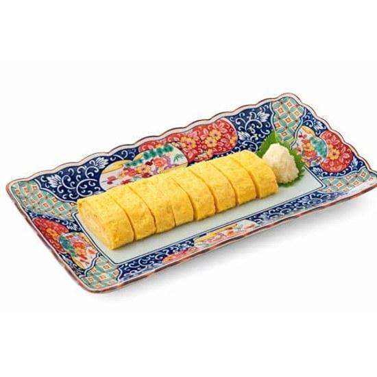 Arita-yaki Ko-Imari Matsutake Ume Plate Long side 22.5 x Short 13 Height 2.5 cm 369 g Made Japan Dishwasher safe Microwave