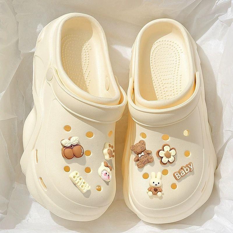 Women's 2025 Summer EVA Platform Clog Slippers - Height-Enhancing, Anti-Slip Beach Sandals