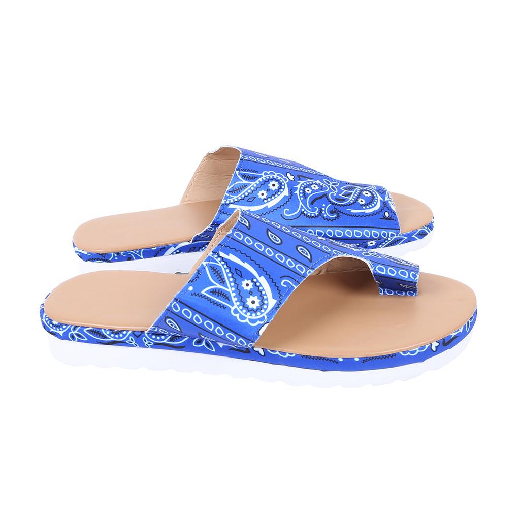 Womens Flip Flop Open Toe Flowers Sandals Lace Flat Slipper Casual Shoe