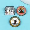 Creative Dog Quotes Brooch: Cute Cartoon Animal Star Backpack Badge with Metal Drip Oil Finish