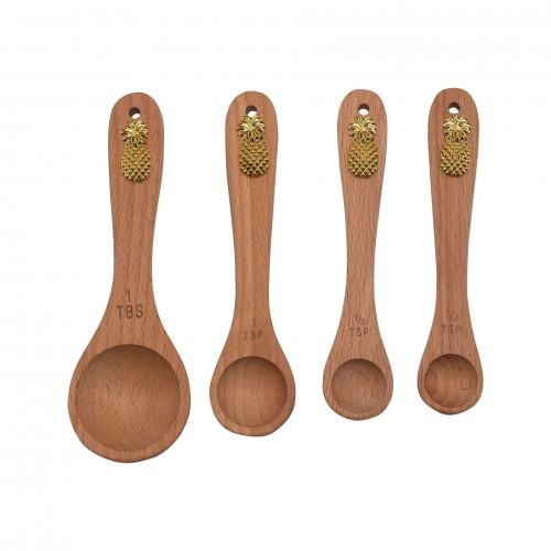 Hestia Set of 4 Measuring Spoons Pineapple