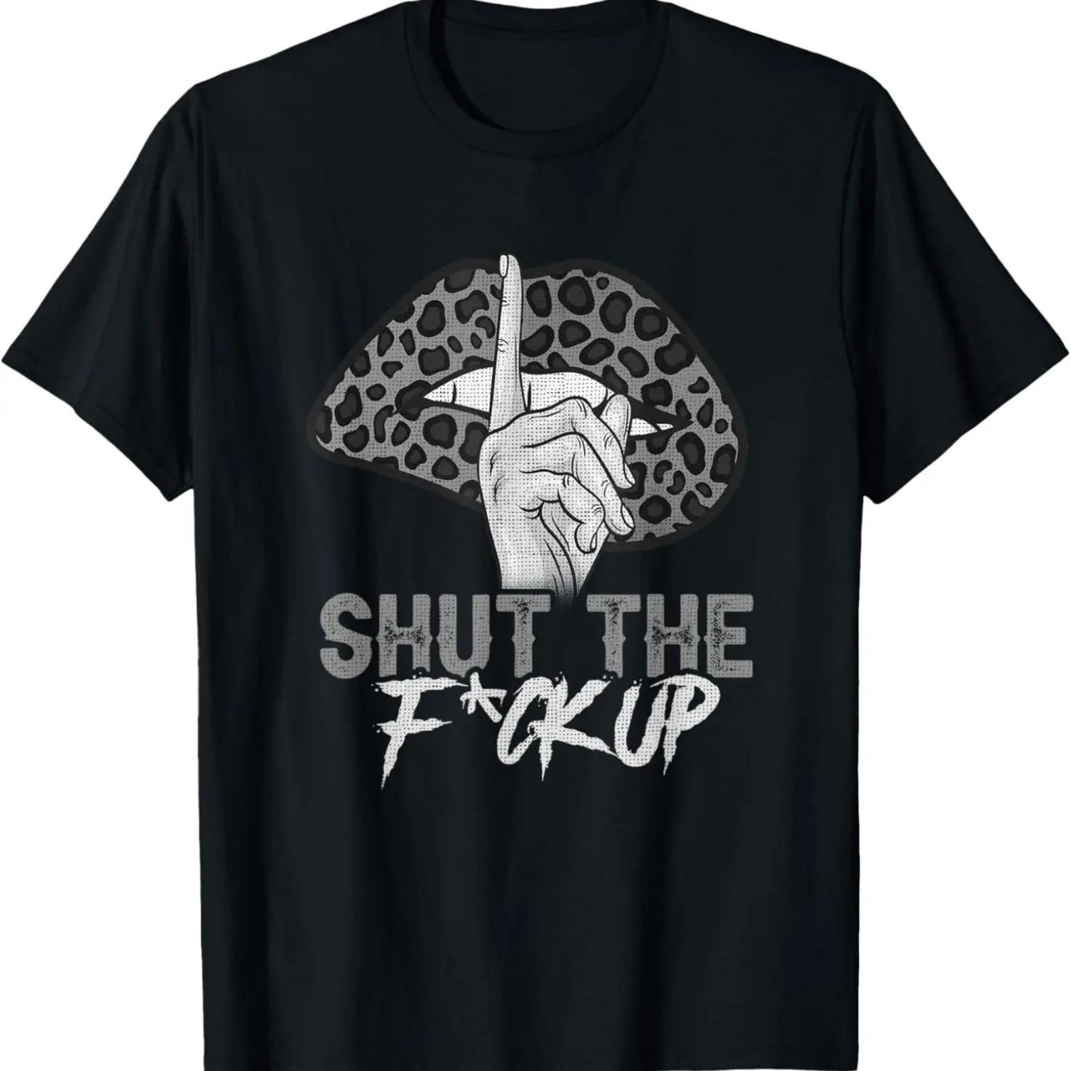 

Funny Leopard Lips Print Gift For Sexy Animal Mouth Women T-Shirt XXXXXL чорний