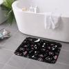 Colorful Cat Silhouettes Cartoon Black Cats Non-slip Doormat Floor Mat Carpet Rug for Kitchen Entrance Home Bedroom Footpad Mats