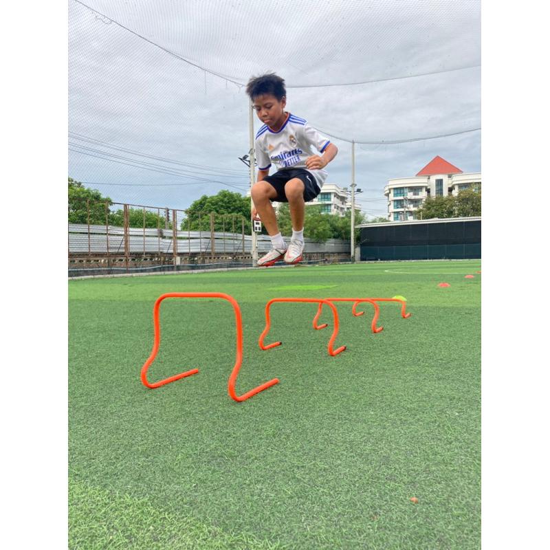 Bright Orange Agility Training Hurdles Durable PVC Non-Slip Feet for Soccer Football Field Speed Practice