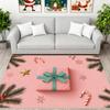 Pink Christmas Decoration Carpet Girl Bedroom Cloakroom Non-slip Floor Mat Creativity Living Room Sofa Area Rug Entrance Doormat