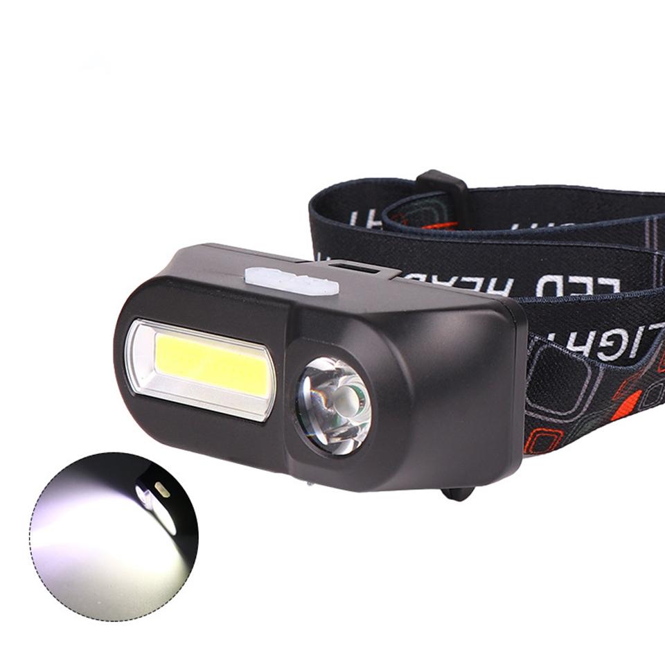 XP-G Q5 COB Led Fishing Headlight Use Rechargeable 18650 Battery Headlamp Head Flashlight Lamp Torch for Camping Light