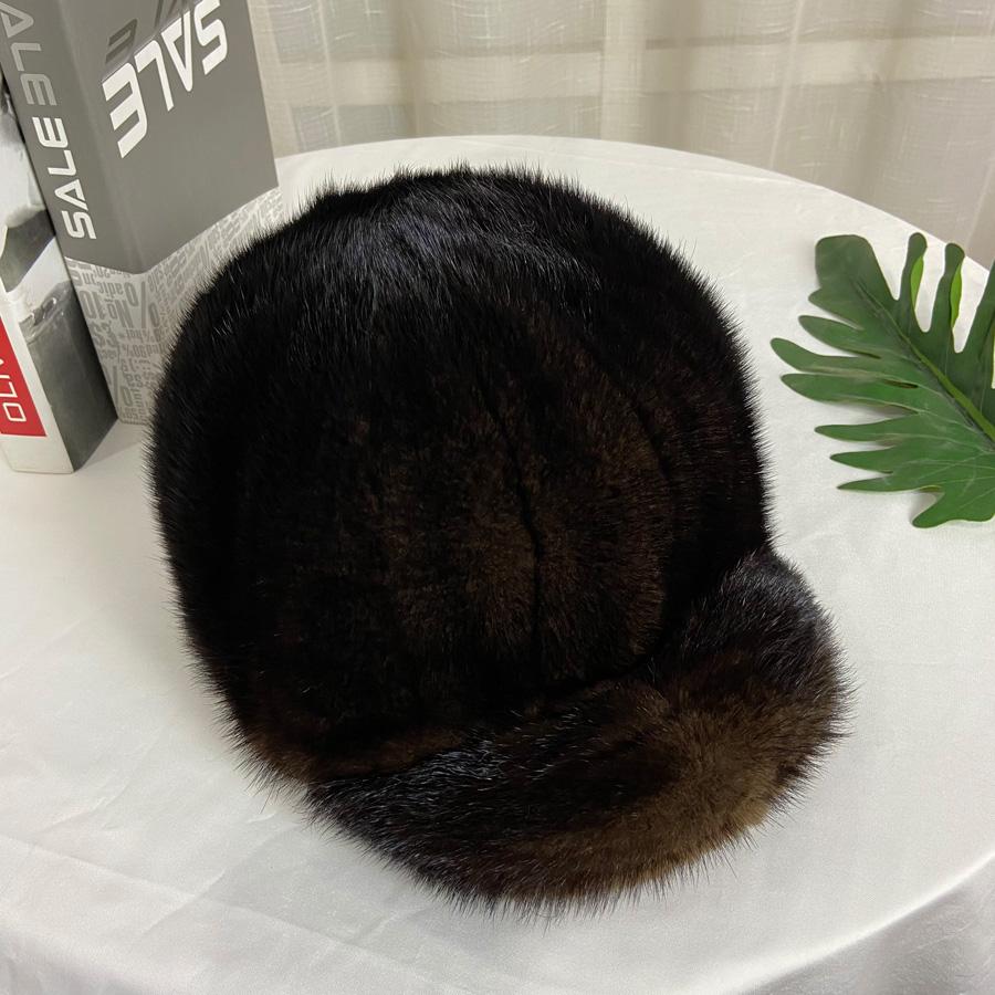 

Натуральная норковая шляпа с козырьком, бейсболка, женская, зимняя, элегантная, стильная, теплая шапка One Size