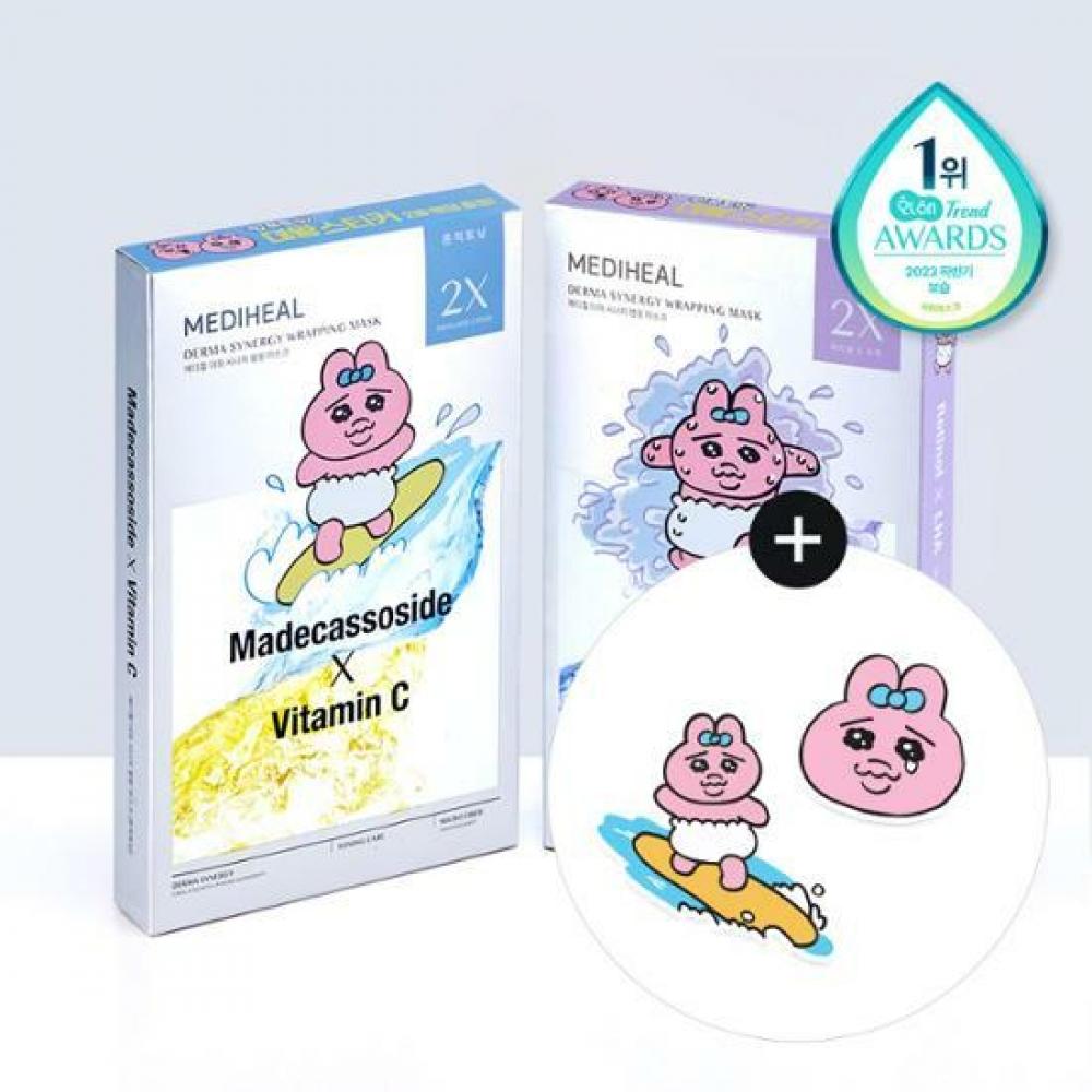 

Mediheal [НОВИНКА] Mediheal Derma Synergy Обертывающая маска, 4 листа, Bunny Plan, тонизирующее средство для эластичности пор, 2 типа на выбор 1