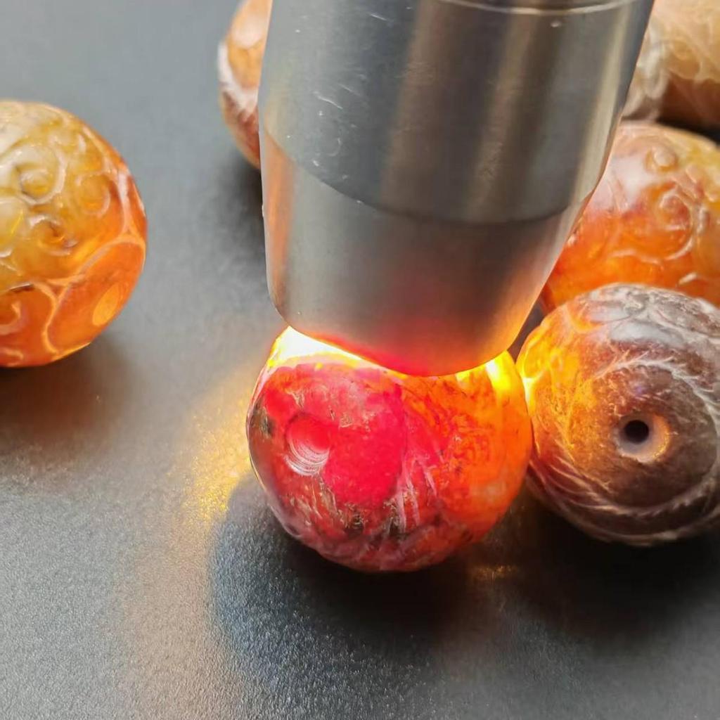 Imitation Han Ancient Style Hetian Jade Beads, Natural Loose Beads, Ideal for DIY Jewelry, 2mm Diameter